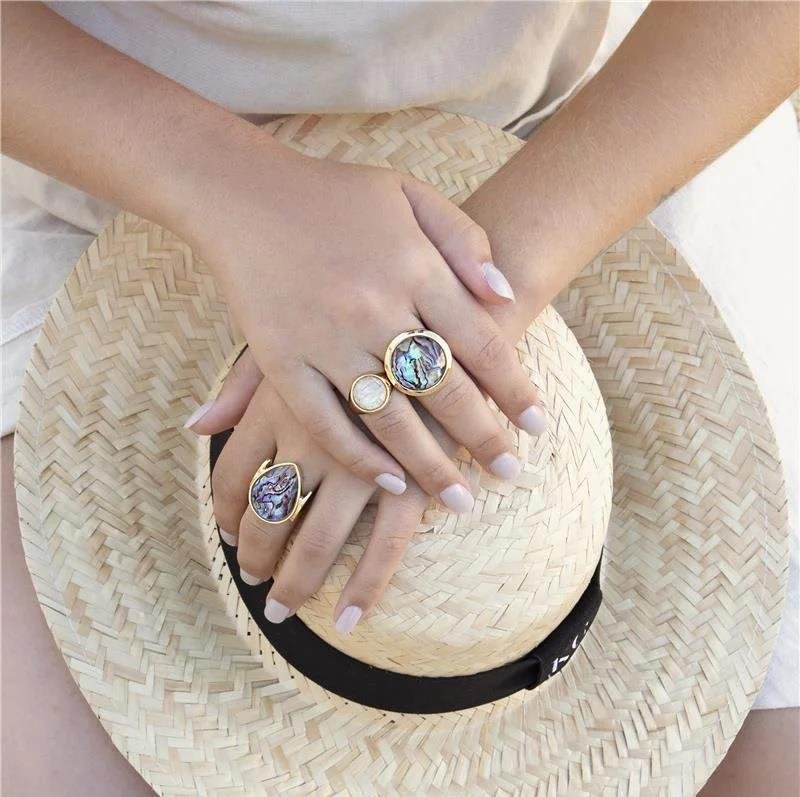 Anel Redondo Abalone