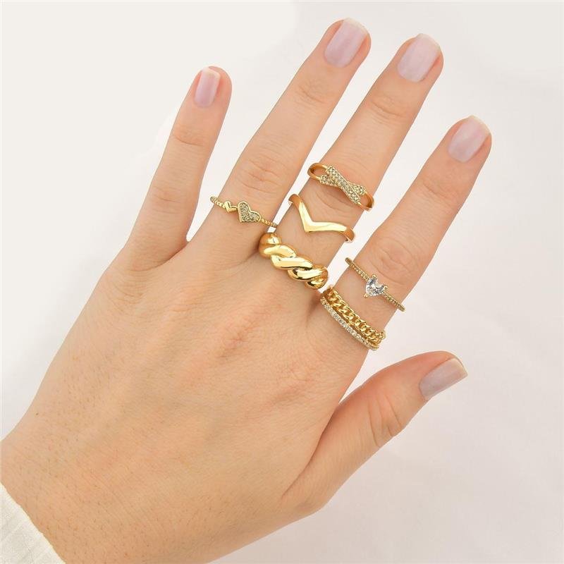 Anel Solitário Coração