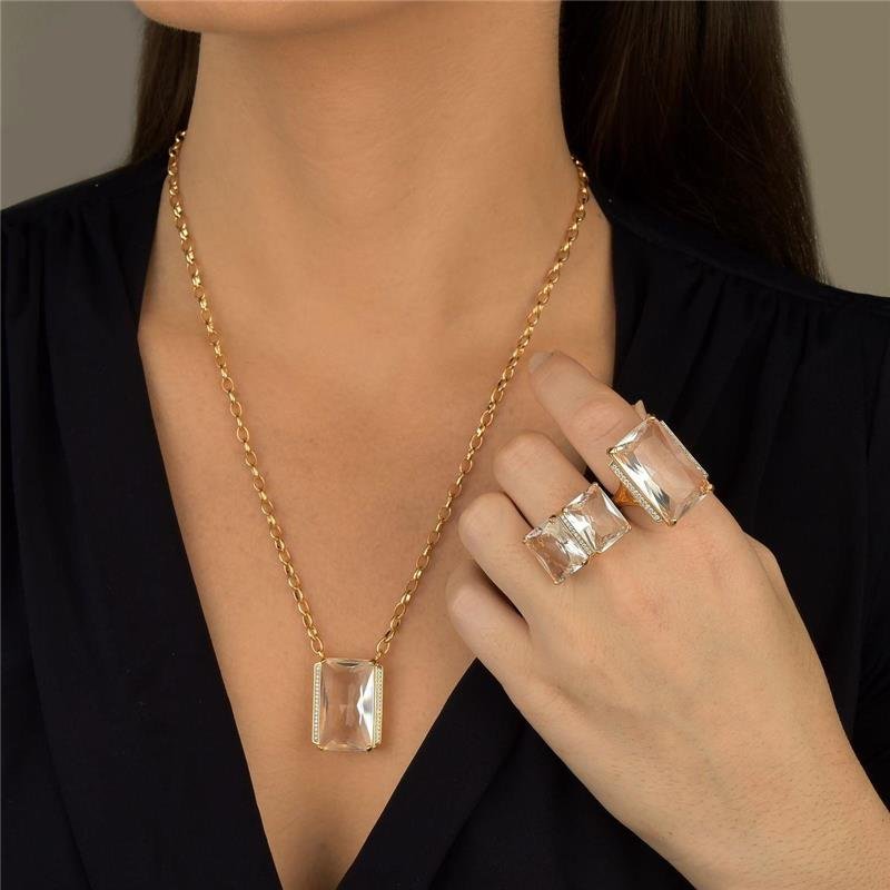 Anel Crystal Royale Duas Pedras