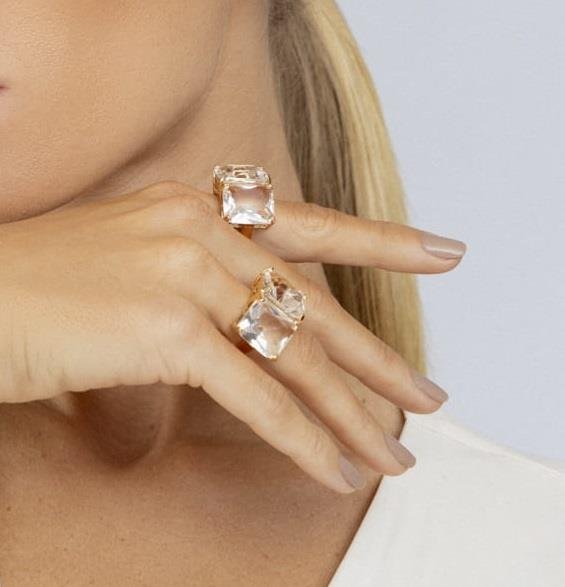 Anel Crystal Royale Duas Pedras