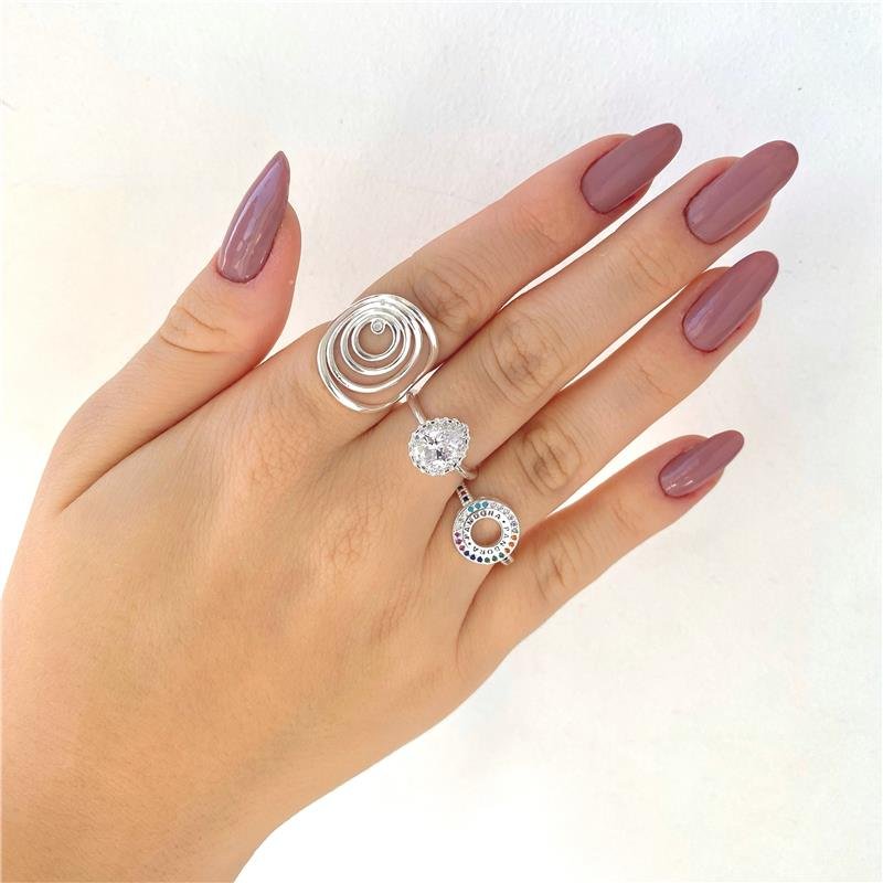 Anel Prata 925 Espiral - Promo