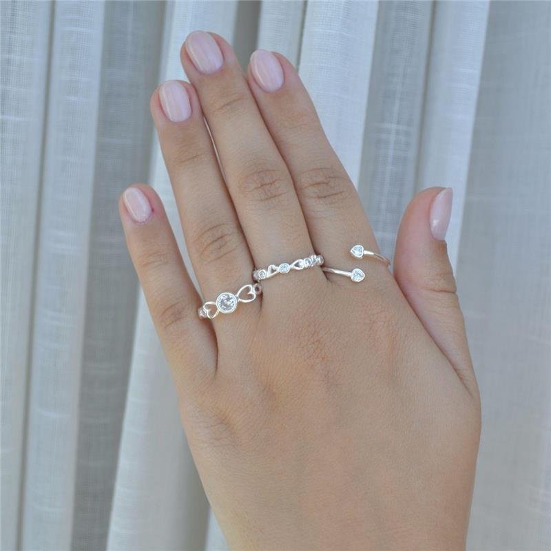 Anel Prata Legitima Zircônia Redonda 