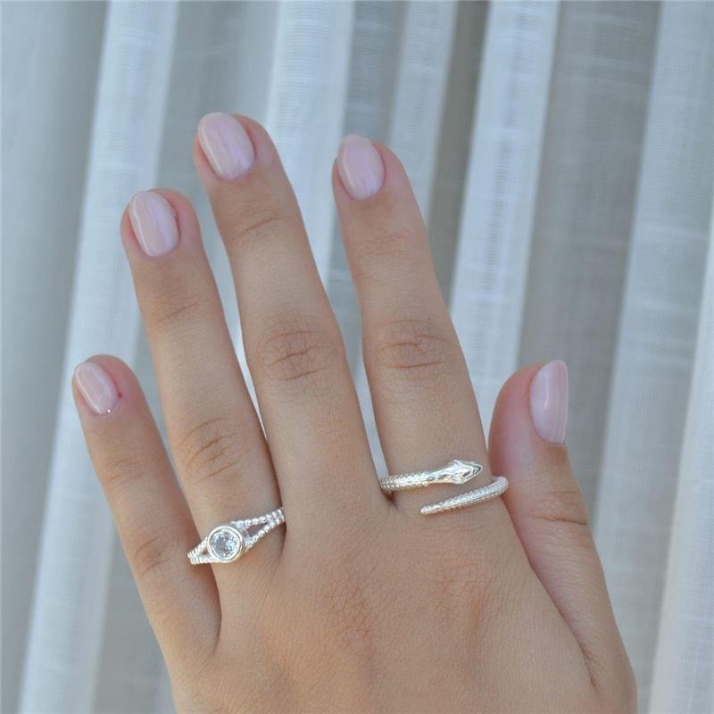 Anel Prata Legitima Trabalhado Zircônia Redonda