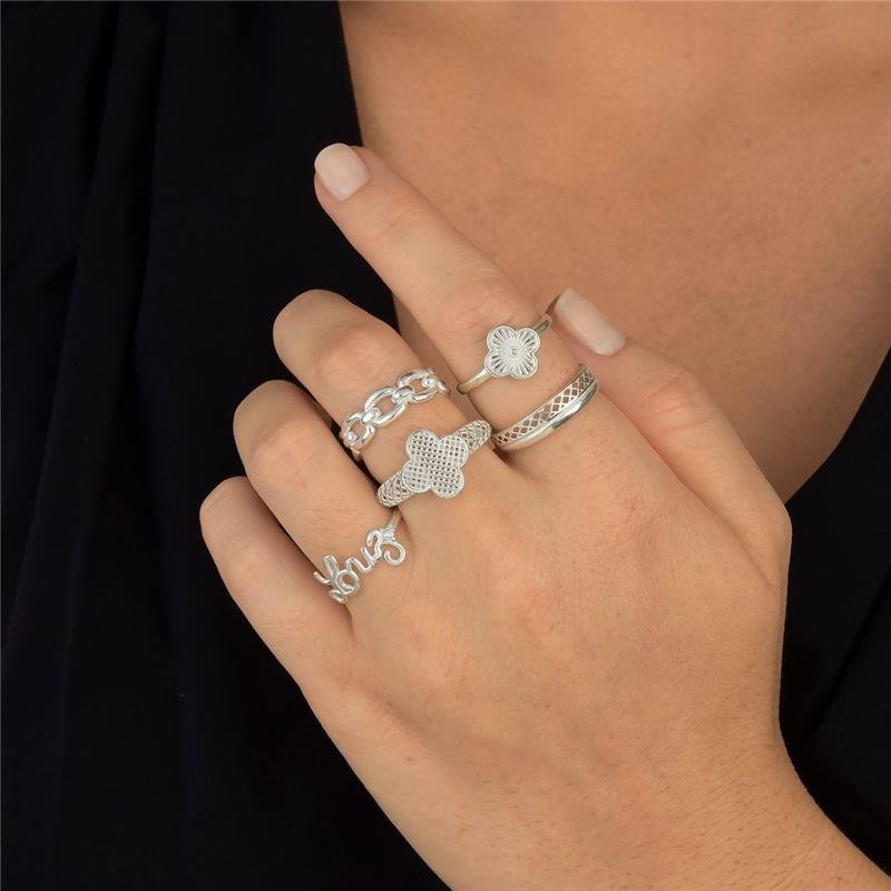 Anel Prata Legítima Delicado