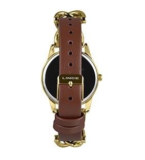 Relógio Feminino Lince Chain Analógico LRC4777L38 Marrom e Dourado
