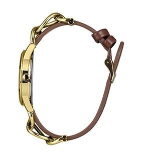 Relógio Feminino Lince Chain Analógico LRC4777L38 Marrom e Dourado