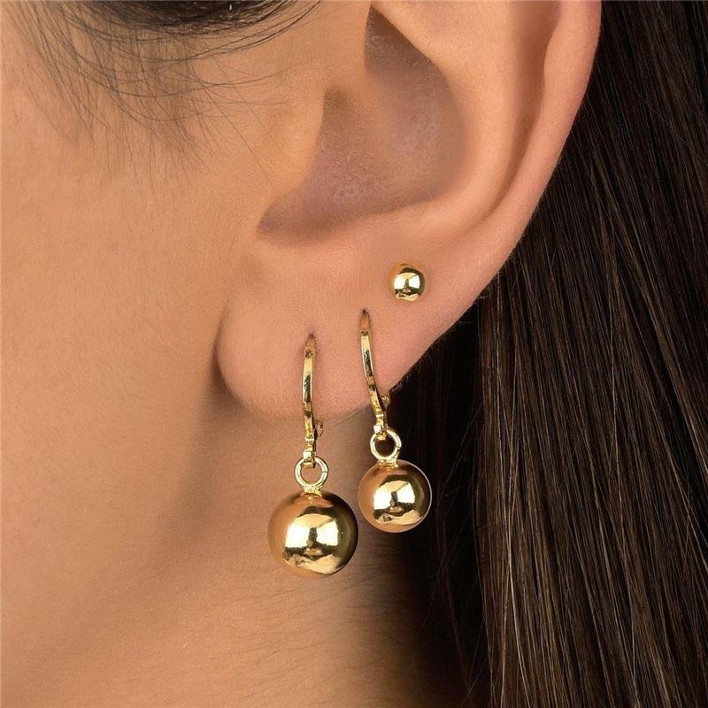 Brinco Bolinha 2º Furo 4mm