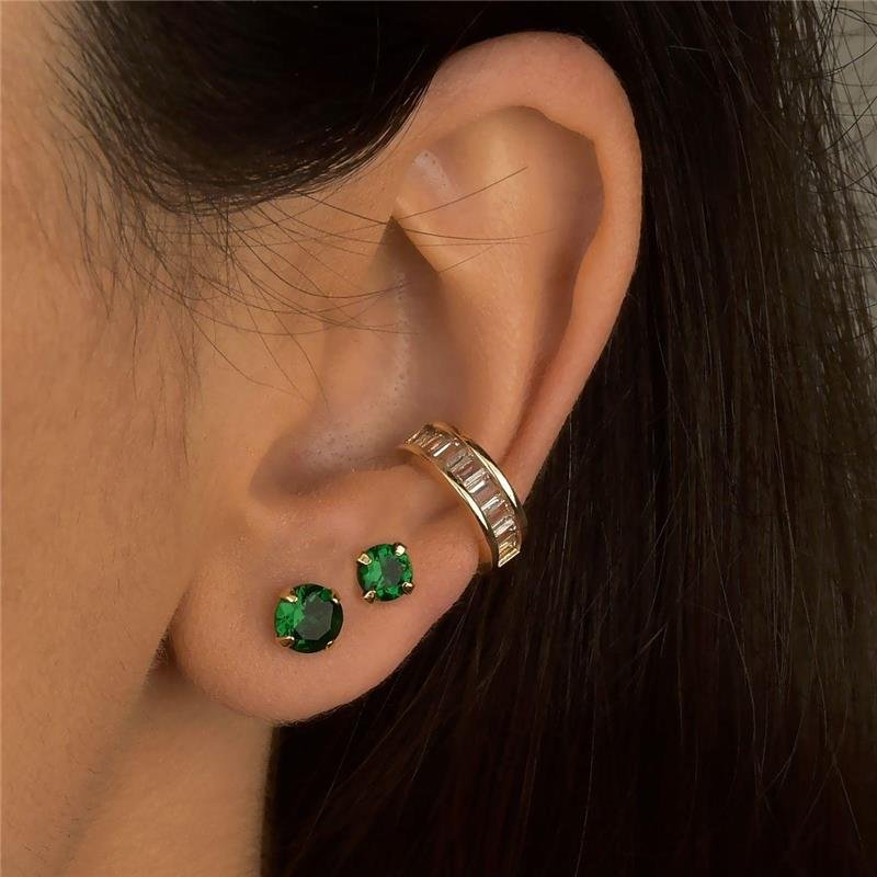 Brincos Ponto De Luz 5mm e 6mm Verde