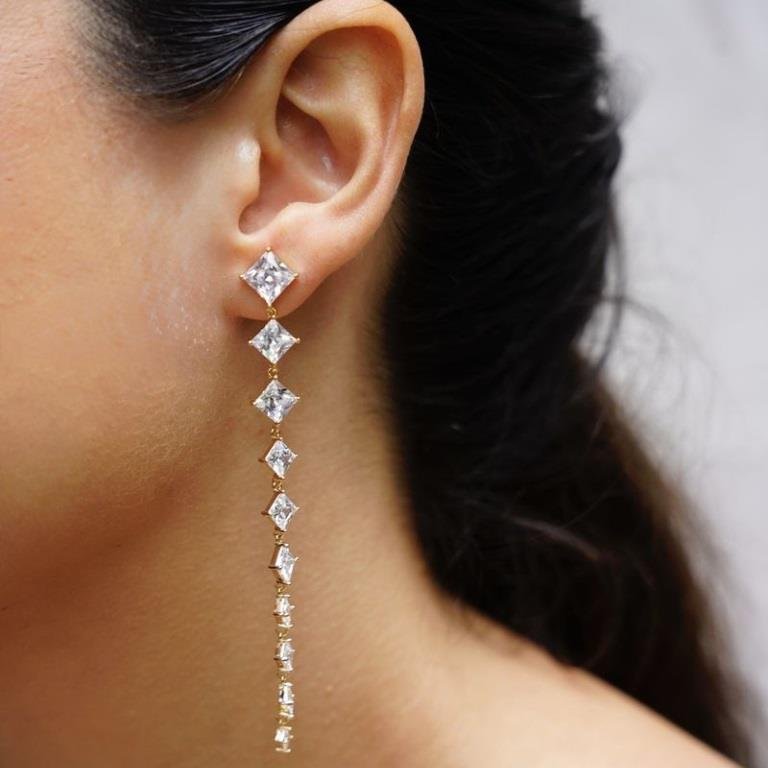 Brinco Longo Zircônias