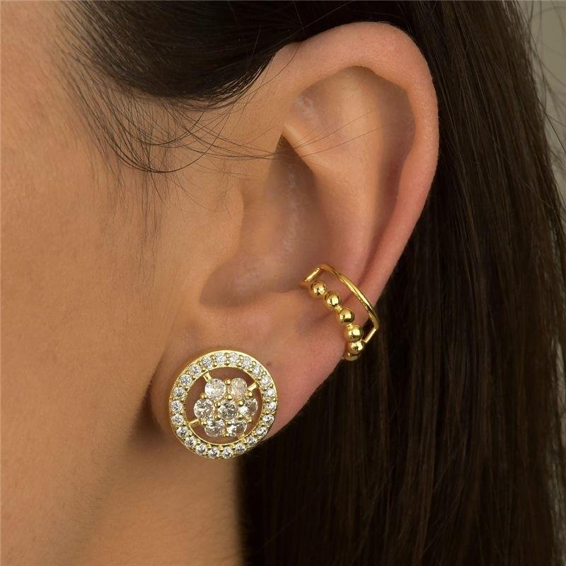 Brinco De Cristais Shine Flor