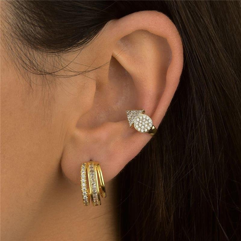 Brinco Argolinha Três Fios