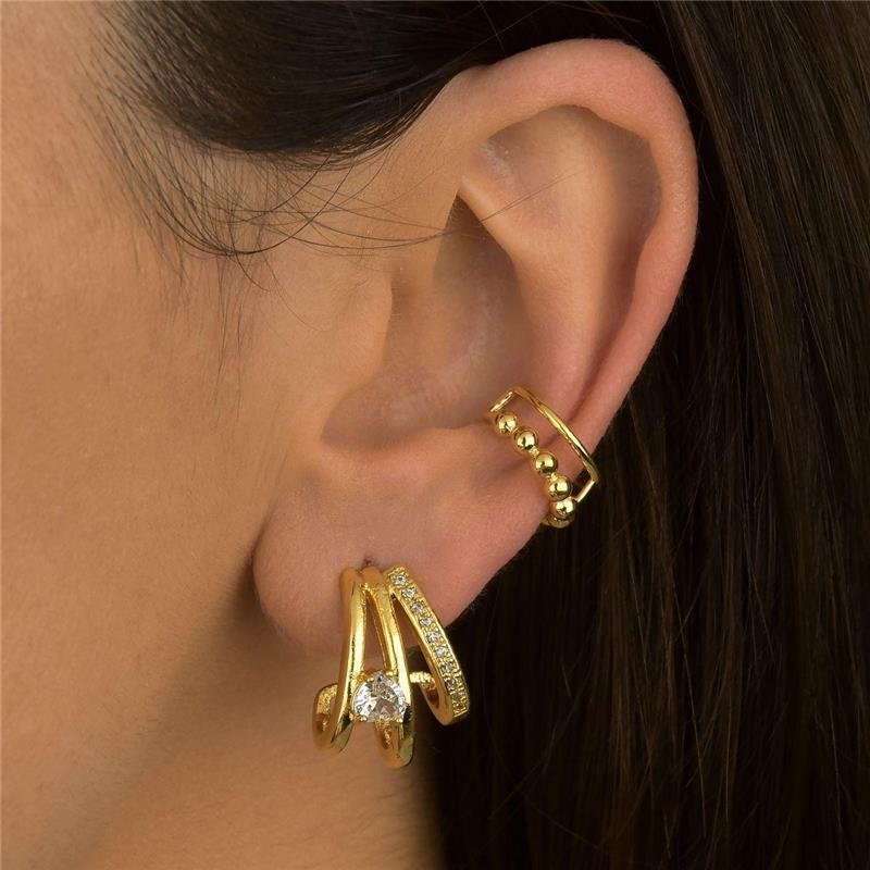 Brinco Argola Três Fios