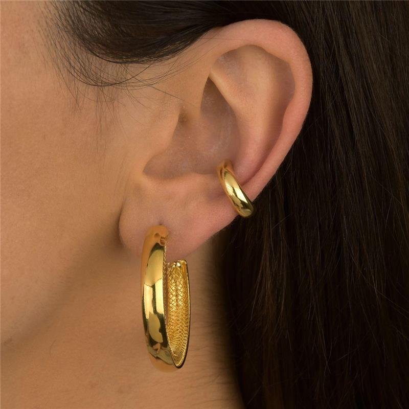 Brinco Tela de Cristais Argola