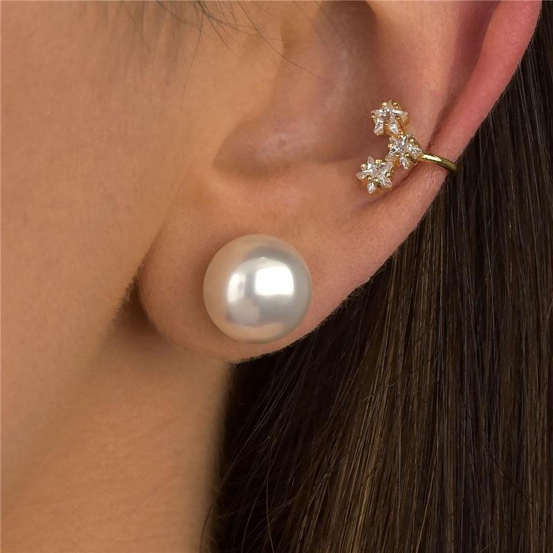 Brinco Pérola Solitária 12mm