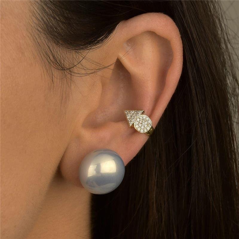 Brinco Pérola Solitária Gray