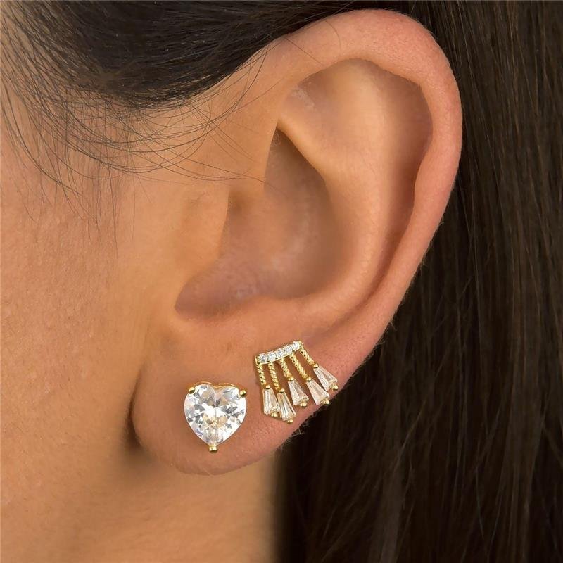 Brinco Coração de Cristal