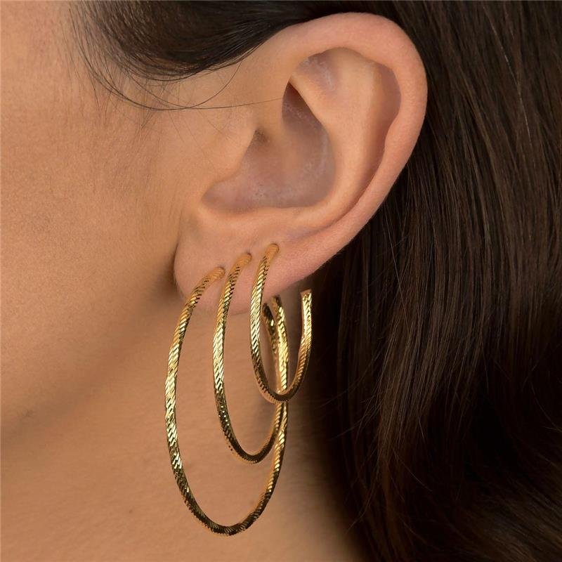 Brinco Argola Trabalhada 3cm