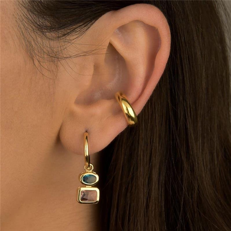 Brinco Argola Pêndulo Geométrico