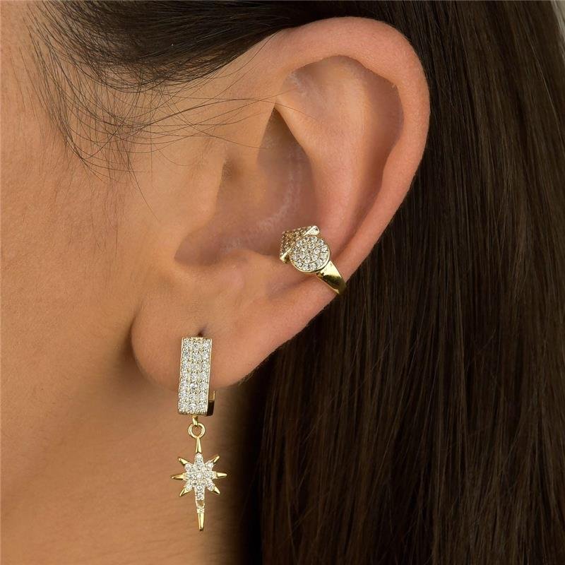 Brinco Quadrado Click Stella