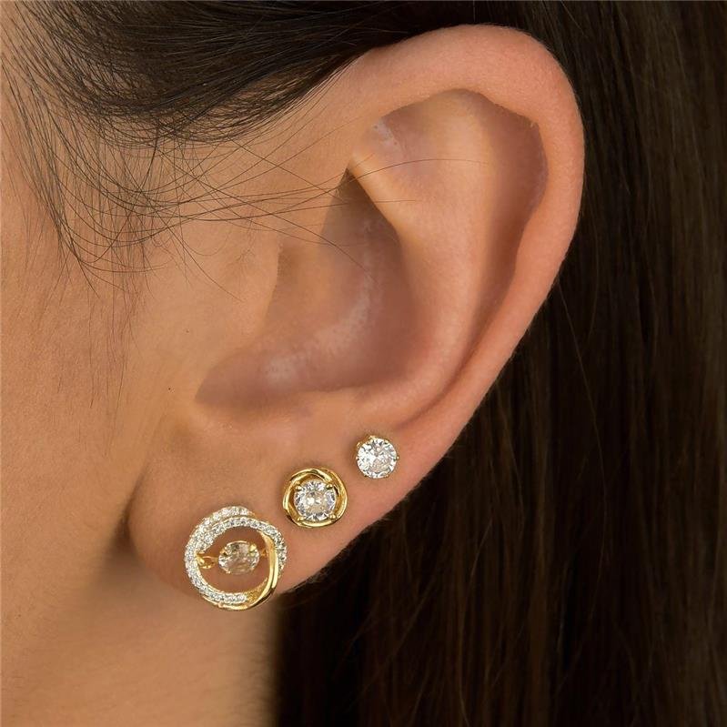 Brinco Trio Eclipse Dourado