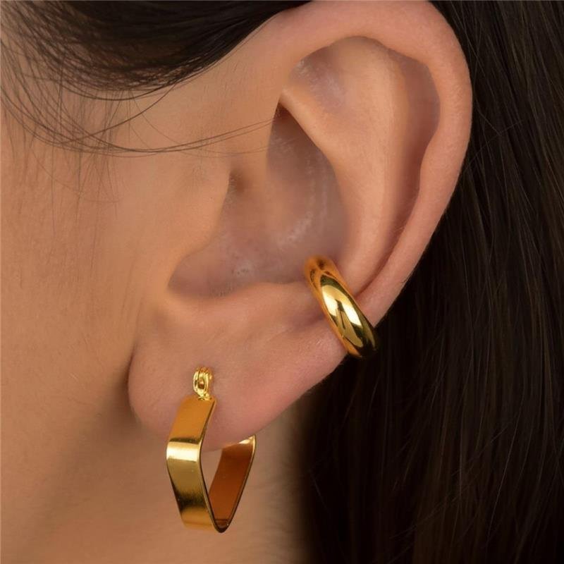 Brinco Argola Geométrica