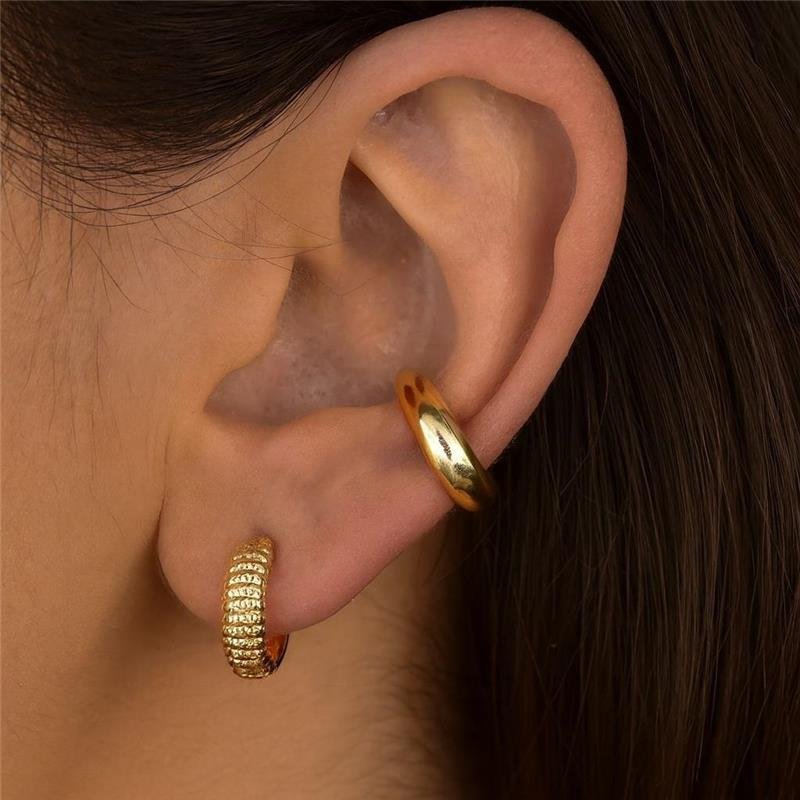 Brinco Argolinha Texturizada