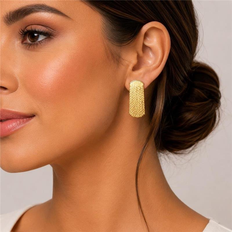 Brinco Movimento Dourado Franjas