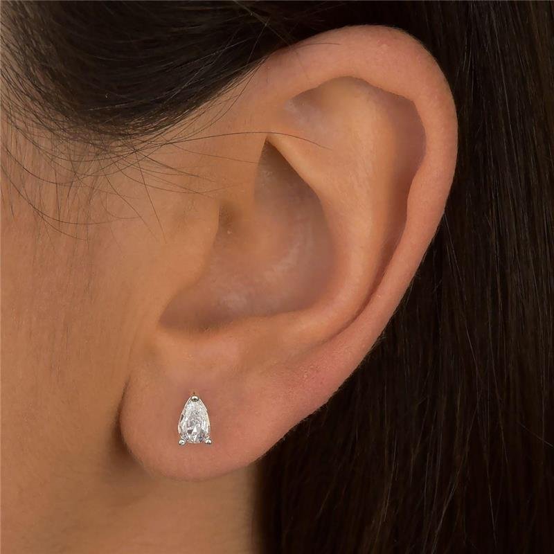 Brinco Prata Leve 2º Furo Gota