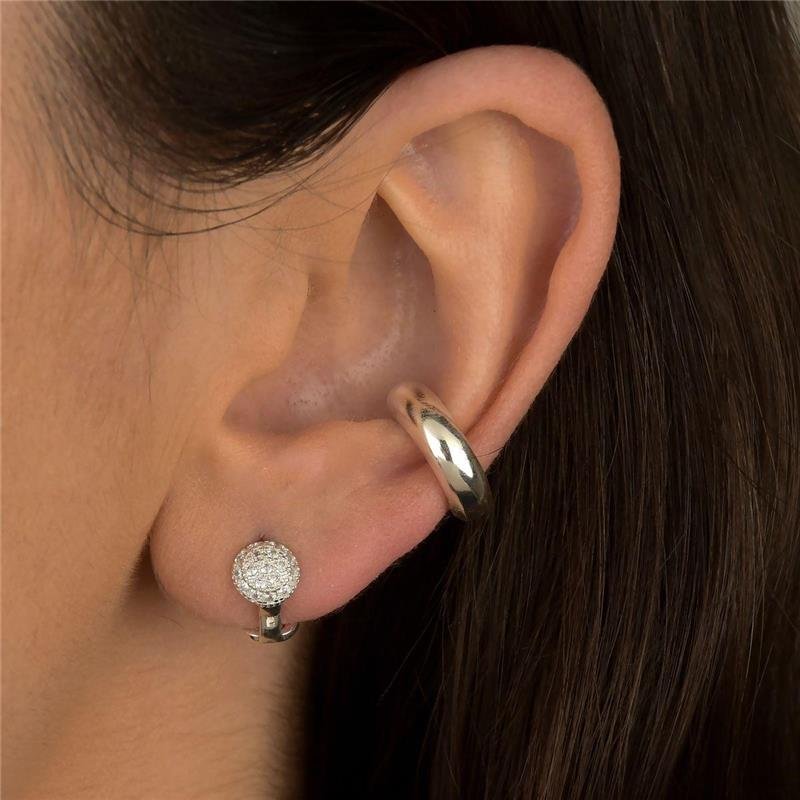 Brinco Prata Leve Click 2º Furo