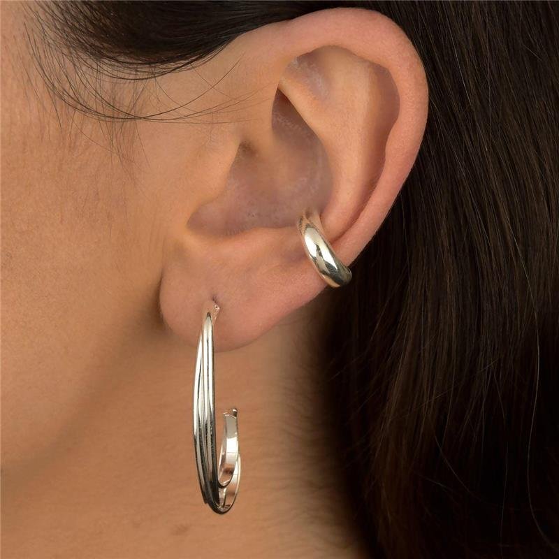 Brinco Argola Gancho Entrelaçado