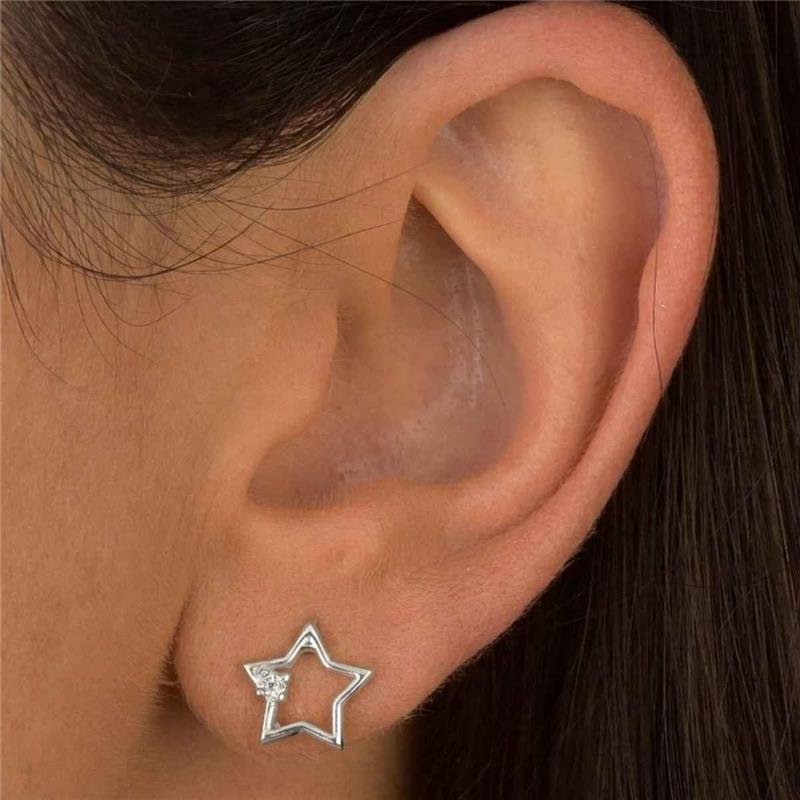 Brinco Prata Leve Estrela