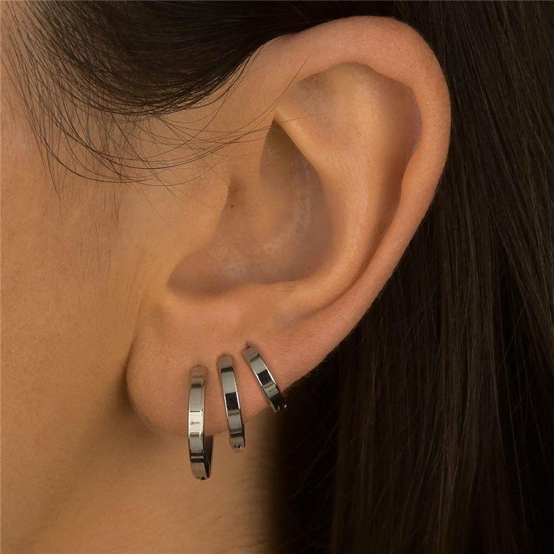 Brinco Trio Aço Unissex