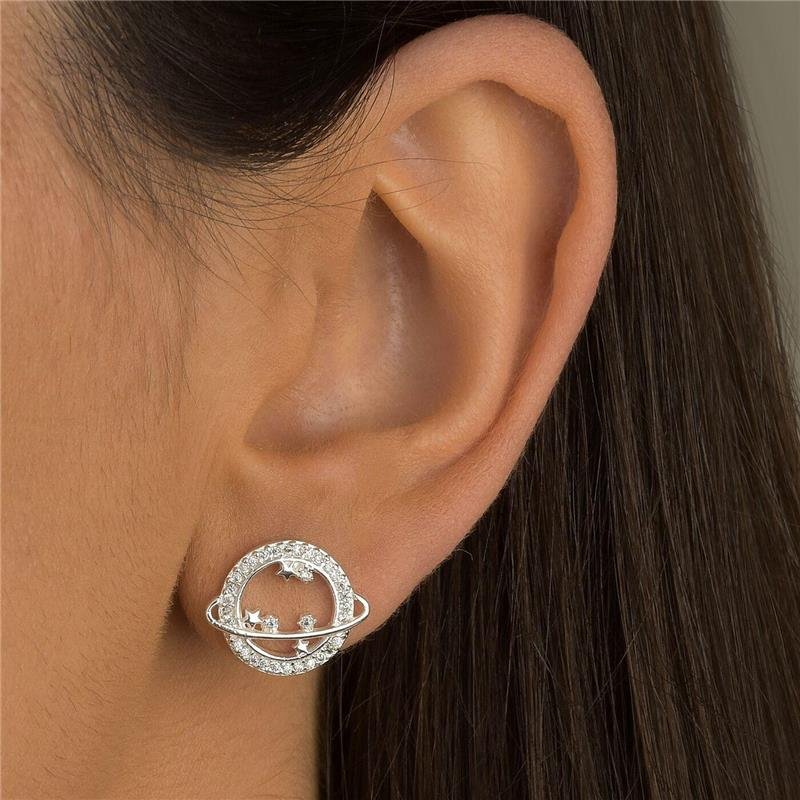 Brinco Prata Legítima Saturno