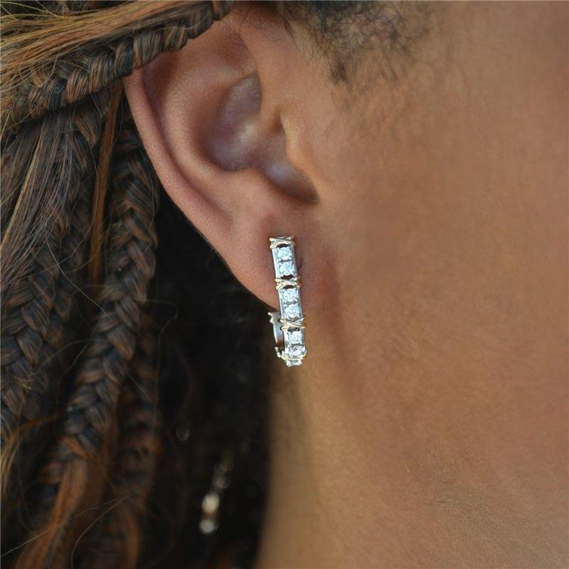 Brinco Prata Legitima Gancho X Brilhante