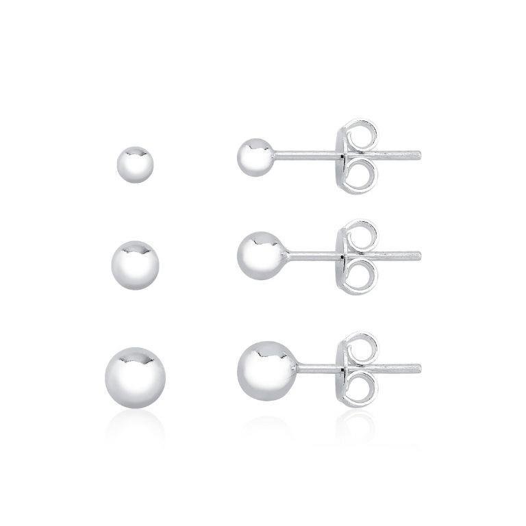 Brinco Trio Prata Legitíma Bolinhas