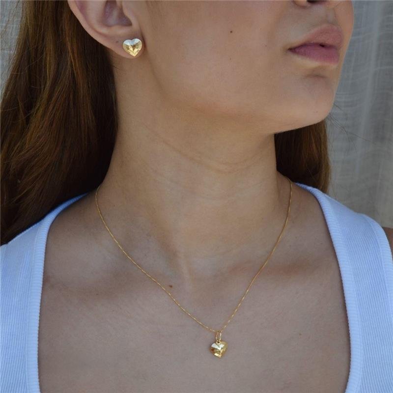 Conjunto Coração Facetado