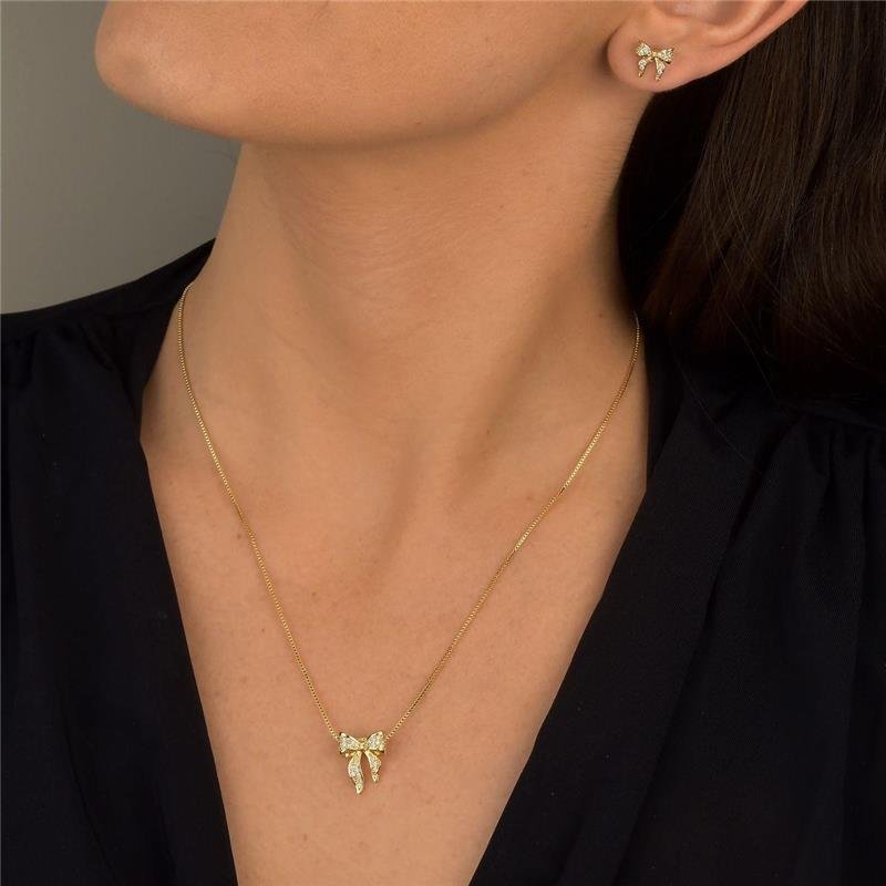 Conjunto Laço Cravejado