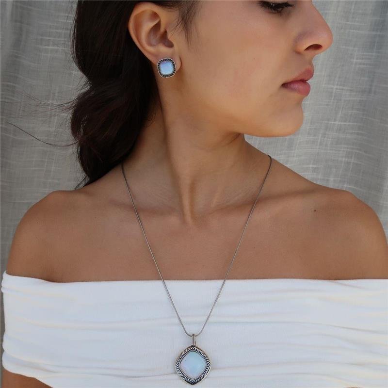 Conjunto Envelhecido Opalina Quadrado