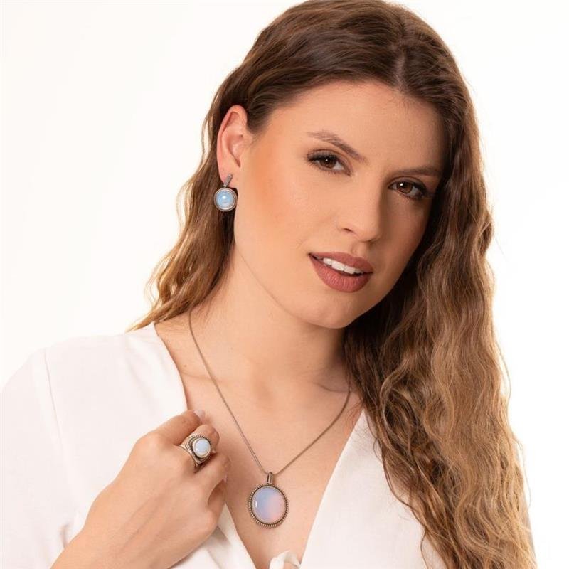 Conjunto Envelhecido Opalina Redondo