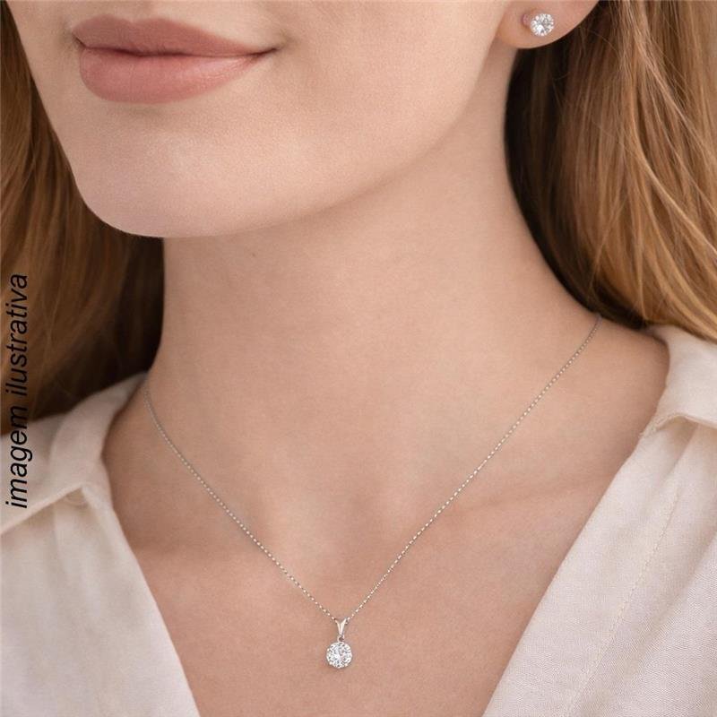 Conjunto Prata Legítima Brilhante