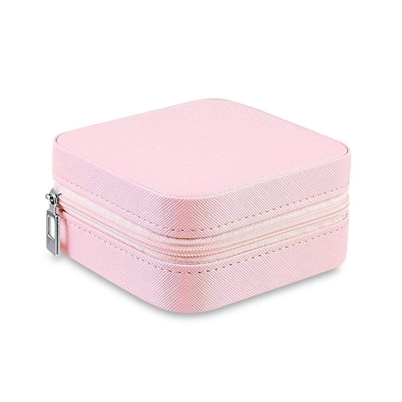 Porta Joias Quadrado Rosa Claro