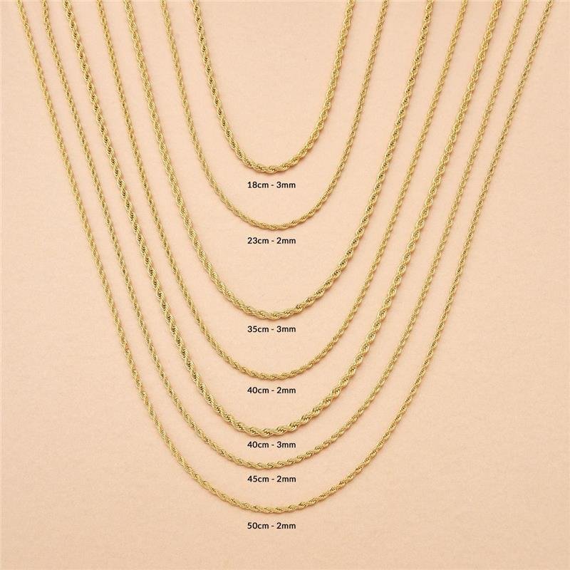 Colar Trança Baiana Avulsa 35cm 3mm