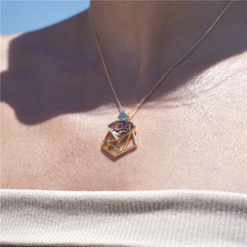 Colar Geométrico Abalone