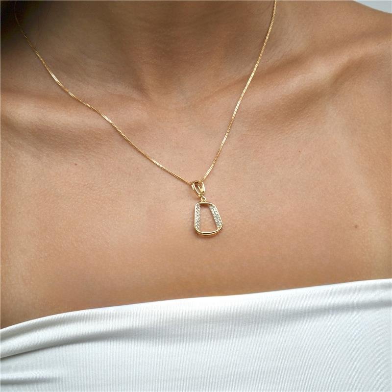 Colar Geométrico Cravejado