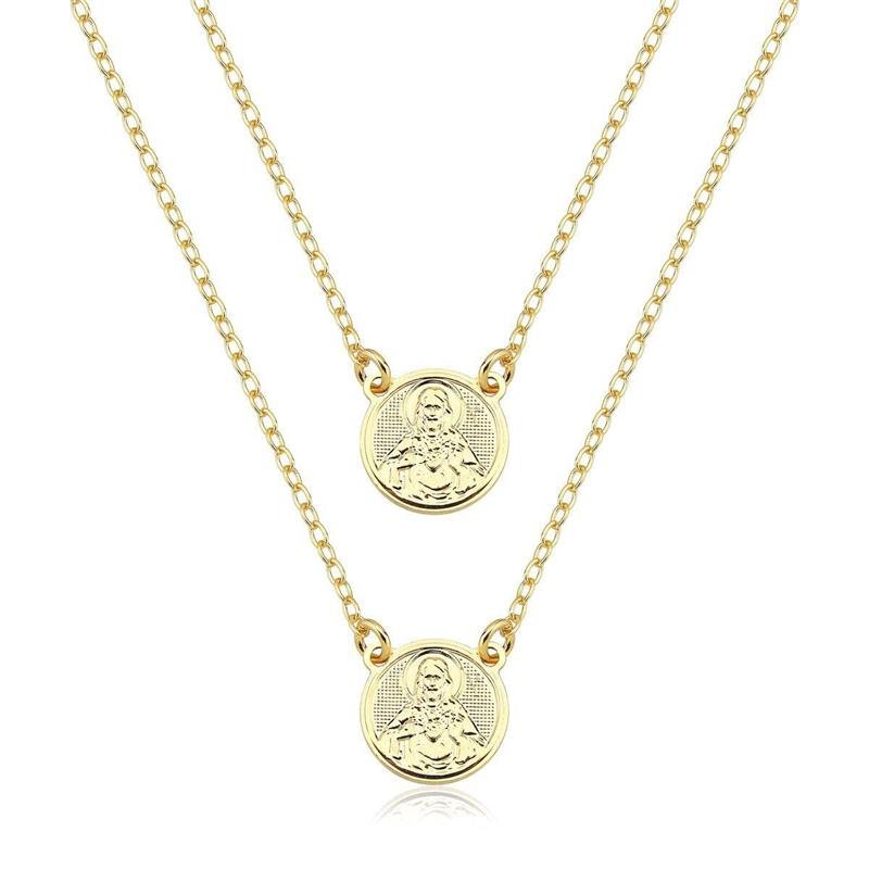 Colar Sagrada Família Pingente Duplo