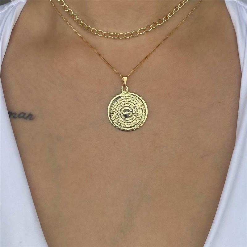 Colar Medalha Pai Nosso