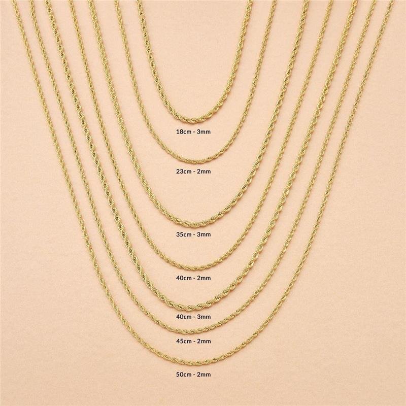 Colar Trança Baiana 45cm 2mm