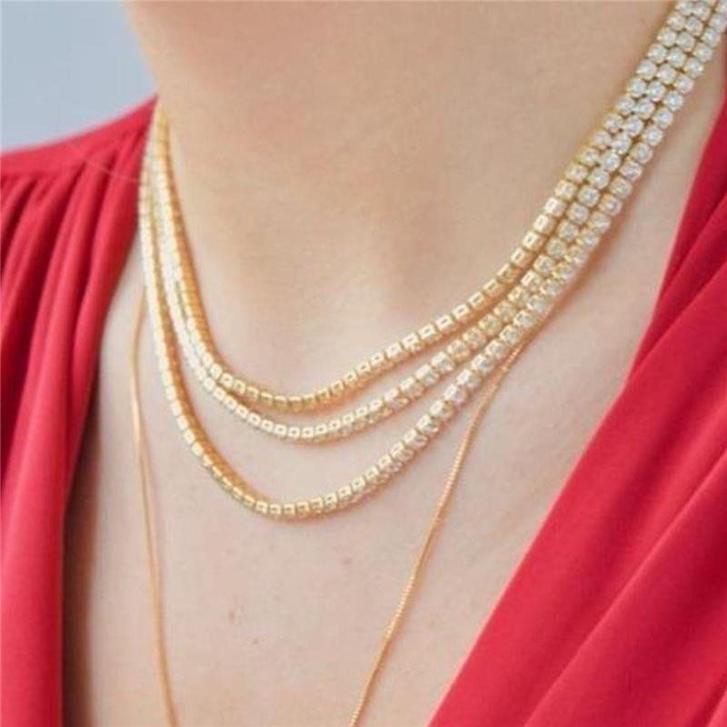 Colar Choker Riviera Zircônias 40cm