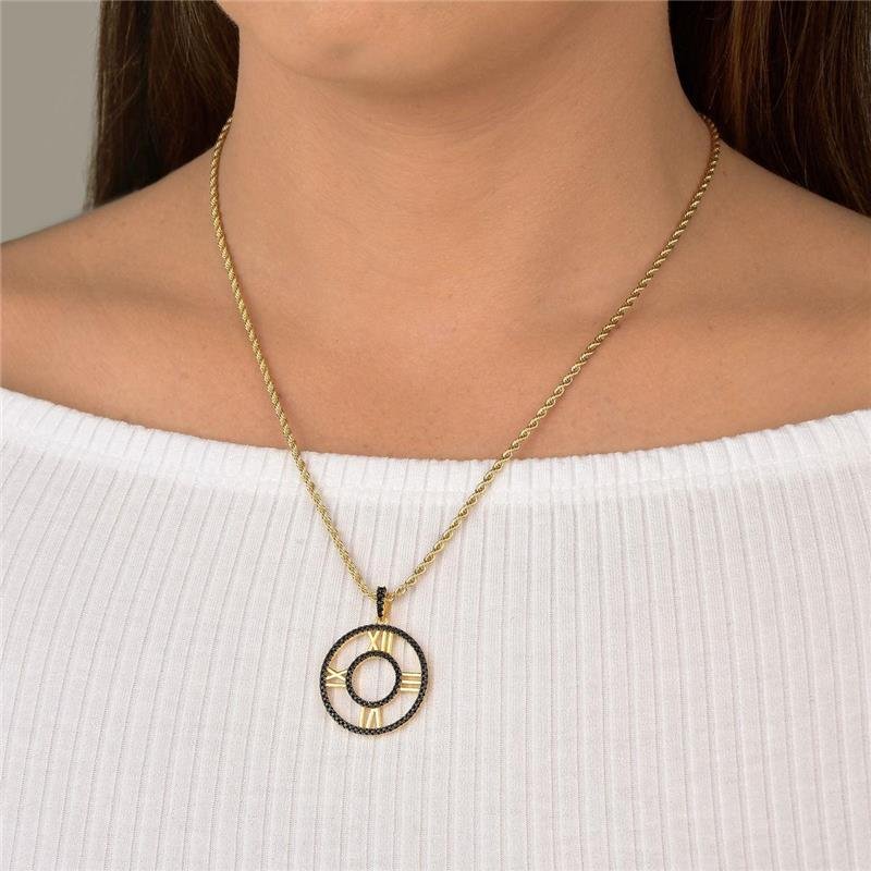 Colar Mandala Com Números Romanos