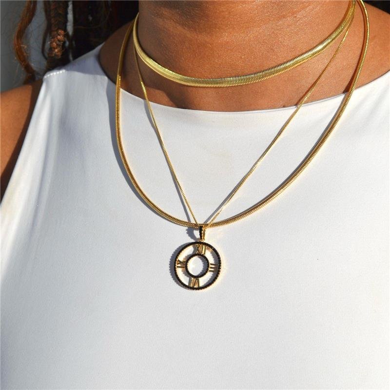 Colar Mandala Com Números Romanos